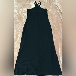 Mid black halter dress
